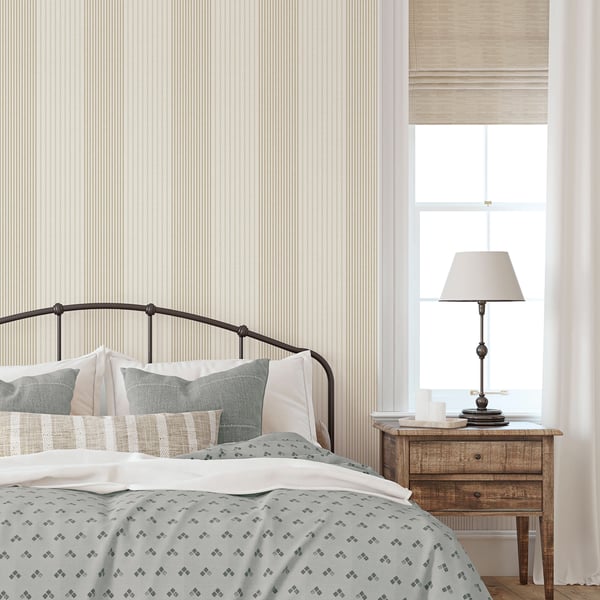 Galerie Wallpaper Product code: 9811-2_2 - Essential Stripes Wallpaper Collection - Beige Colours -  