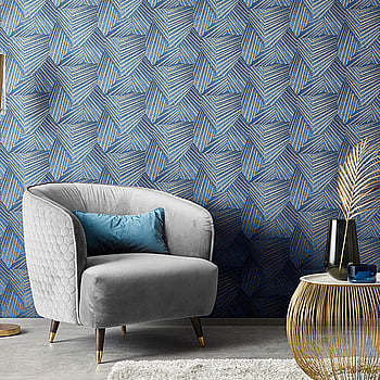 Galerie Wallcoverings Product Code 10152-08 - ELLE Decoration Wallpaper Collection - Blue Gold Colours -  