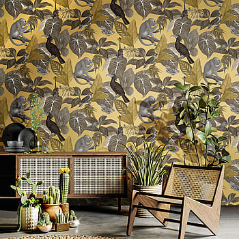 Galerie Wallcoverings Product Code 18502 - Into The Wild Wallpaper Collection - Yellow Colours -  