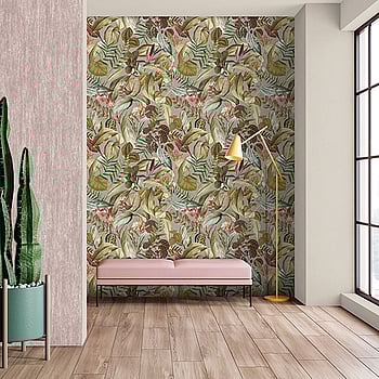 Galerie Wallcoverings Product Code 26738 - Tropical Wallpaper Collection - Peanut Colours -  