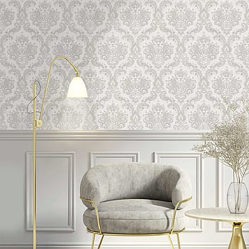 Galerie Wallcoverings Product Code 28821 - Italian Style Wallpaper Collection - Silver Grey Colours -  