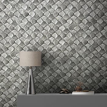 Galerie Wallcoverings Product Code 34908 - Eclectic Wallpaper Collection - Grey/Silver Colours -  
