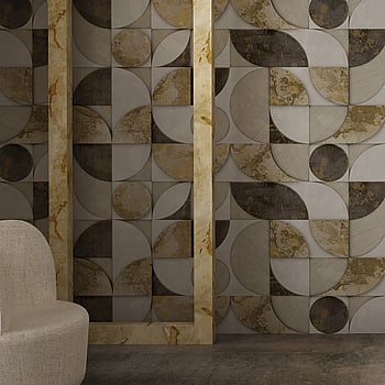 Galerie Wallcoverings Product Code 49315 - Stratum Wallpaper Collection - brown beige gold Colours -  