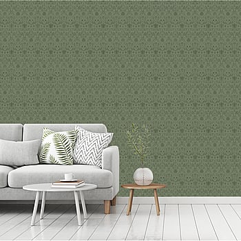 Galerie Wallcoverings Product Code 51020 - Blomstermala Wallpaper Collection - Green Colours -  