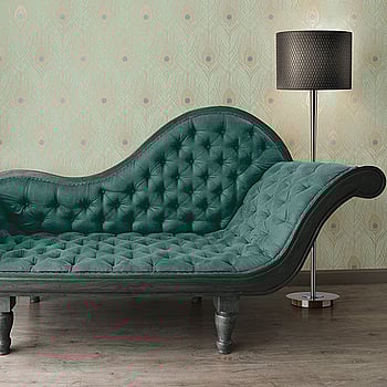 Galerie Wallcoverings Product Code AC60005 - Absolutely Chic Wallpaper Collection - Blue Green Metallic Colours -  