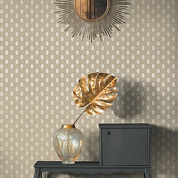 Galerie Wallcoverings Product Code AC60024 - Absolutely Chic Wallpaper Collection - Beige Grey Metallic Colours -  