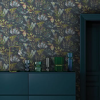 Galerie Wallcoverings Product Code BL22744 - Botanica Wallpaper Collection - Blue Colours -  