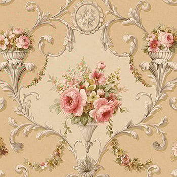 Galerie Wallcoverings Product Code CI38234 - Classic Silks 4 Wallpaper Collection - Brown Red Yellow Colours -  