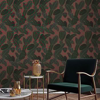 Galerie Wallcoverings Product Code ED13125 - Ted Baker Eden Wallpaper Collection - Red Green Colours -  