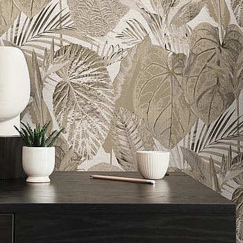 Galerie Wallcoverings Product Code FL61156 - Flourish Wallpaper Collection - Beige/Brown Colours -  