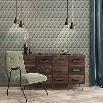 Galerie Wallcoverings Product Code FS72042 - Fusion Wallpaper Collection - Beige Blue Green Colours -  