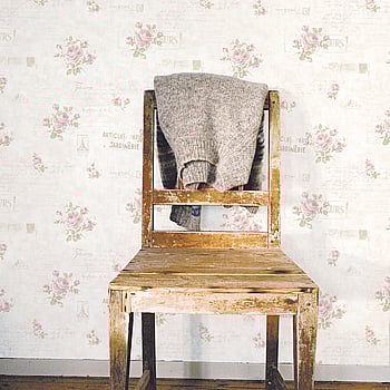 Galerie Wallcoverings Product Code G45085 - Vintage Rose Wallpaper Collection - Pink Cream Colours -  
