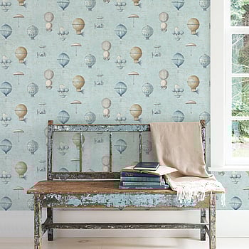 Galerie Wallcoverings Product Code G56200 - Steampunk Wallpaper Collection - Blue Colours -  