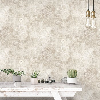 Galerie Wallcoverings Product Code G56222 - Steampunk Wallpaper Collection - Beige Colours -  