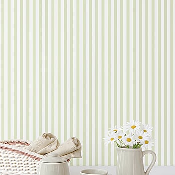 Galerie Wallcoverings Product Code G67910 - Smart Stripes 3 Wallpaper Collection - Green White Colours -  