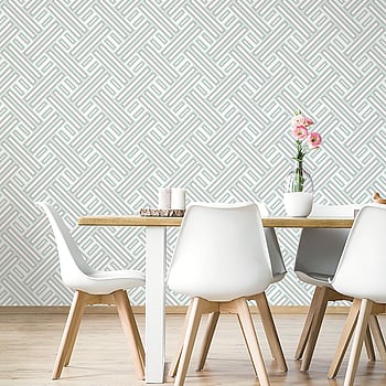 Galerie Wallcoverings Product Code GX37605 - Geometrix Wallpaper Collection - Mint Silver Colours -  