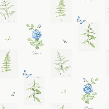 Galerie Wallcoverings Product Code S45206 - Country Cottage Wallpaper Collection - Blue Green Colours -  