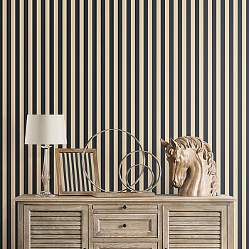 Galerie Wallcoverings Product Code SB37915 - Simply Silks 4 Wallpaper Collection - Navy, Cream, Gold Metallic Colours -  