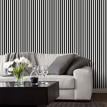 Galerie Wallcoverings Product Code SY33907 - Simply Stripes 2 Wallpaper Collection - Black Pearl Colours -  