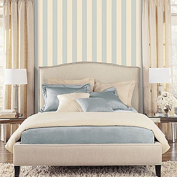 Galerie Wallcoverings Product Code SY33916 - Simply Stripes 2 Wallpaper Collection - Light Beige Light Blue Colours -  