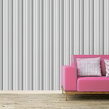 Galerie Wallcoverings Product Code SY33962 - Simply Stripes 2 Wallpaper Collection - Black Grey Colours -  